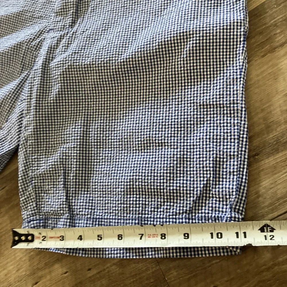 Polo Ralph Lauren Prospect Shorts Mens 33 Blue White Gingham Check‎ Seersucker